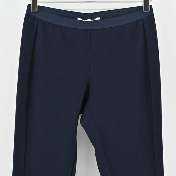 CHALAYAN Pants Womens Size 40 Navy Blue‎ Quiet Luxury Stretch Pull On Skinny Leg - Picture 2 of 12